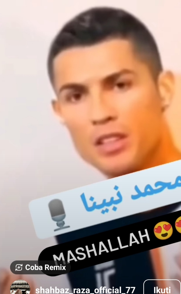 Ngakak!!! Cristiano Ronaldo Lipsing Lagu Nasyid, Ini Penampakannya