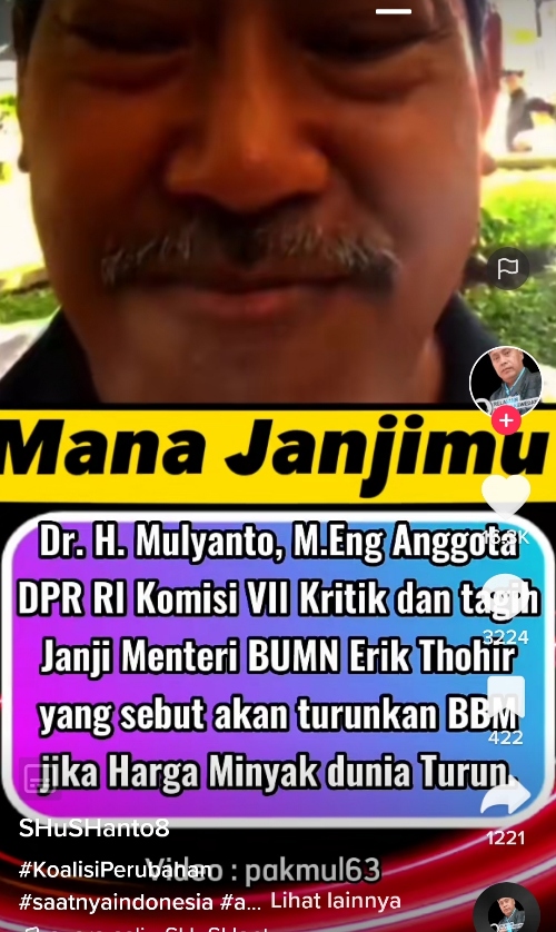 Video Mulyanto Tagih Janji Erick Thohir Viral di Medsos