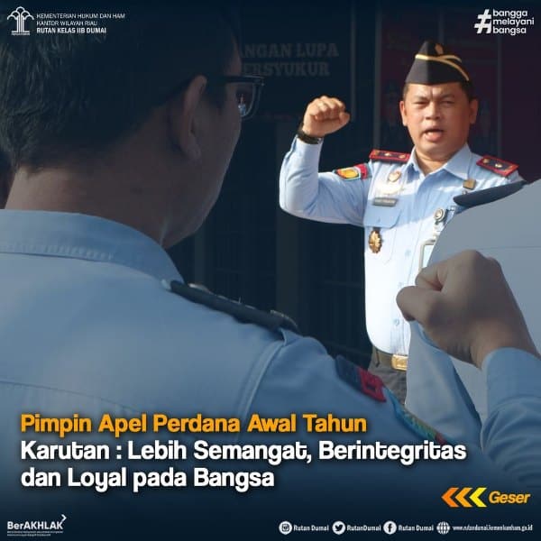 Karutan Dumai, Daniel Pance Pandjaitan Pimpin Apel Perdana di Tahun 2023
