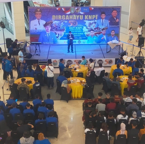Malam Puncak HUT Emas KNPI ke-50 di Kota Dumai Berlangsung Meriah