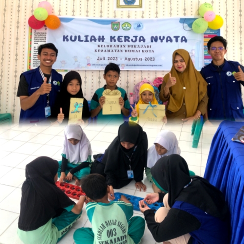 Sebagai Tanda "Pengabdian", Mahasiswa KKN UNRI Sukajadi Peringati Hari Anak Nasional Bersama Siswa SDN 03 dan SDN 026 Dumai