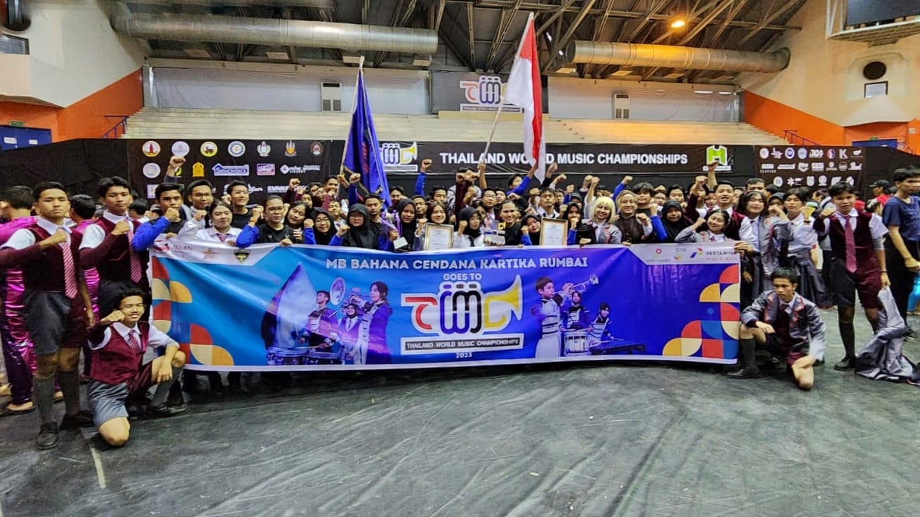 Marching Band BCK Rumbai Binaan PHR Juara Internasional di Thailand