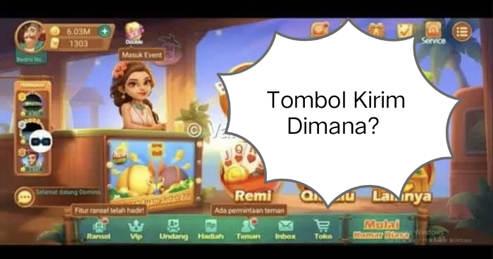 Berikut Trik Atau Cara Memunculkan Tombol Kirim Higgs Domino Island