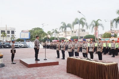 Kapolres Dumai Pimpin Sertijab Tiga Kasat dan 3 Kapolsek