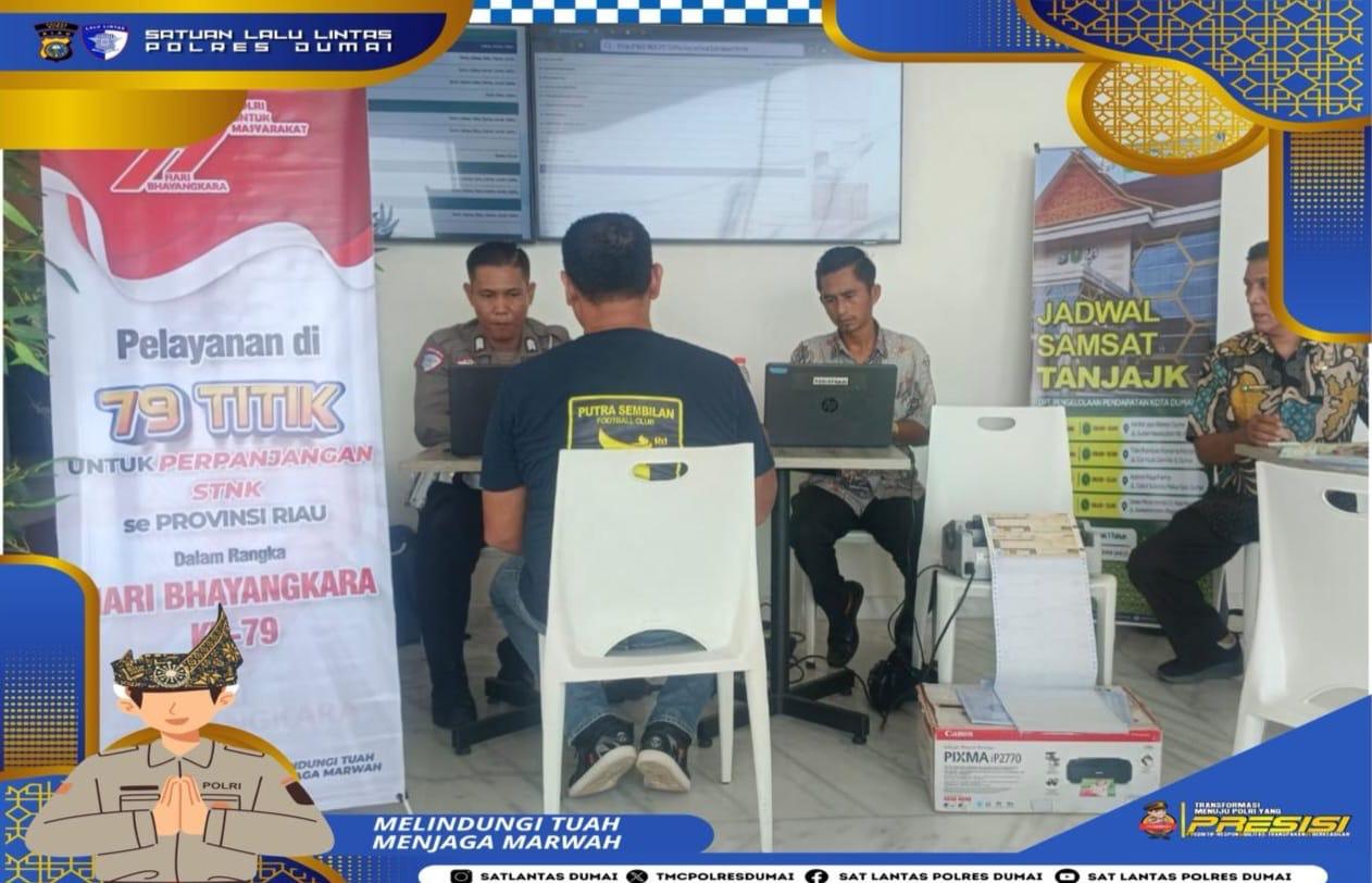 Satlantas Polres Dumai Hadirkan Layanan Perpanjangan SIM dan Pengesahan Pajak Kendaraan Bermotordi 7 Titik, Serentak se-Riau